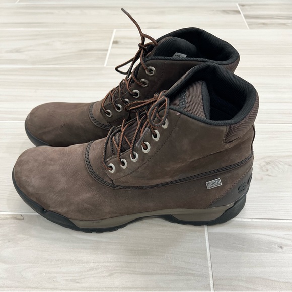 SOREL Out Dry Waterproof Boots Leather, Brown | Men's Size 12 - Picture 1 of 7